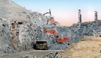 V&G crews build a section of a technology-embedded “Smart Road” in Blacksburg, Va., in the late 1990s. 