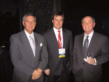 Mike Slade, Christopher Vecellio and Jim Hurley chat during ARTBA's national convention in Ft. Lauderdale in October.